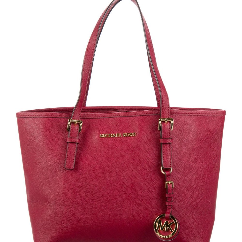 Michael Kors Jet Setter Red Saffiano Leather  Tote